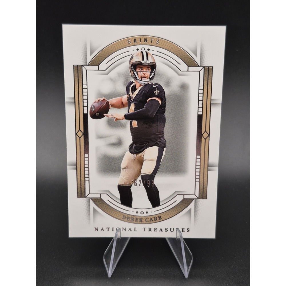 2023 Panini Derek Carr 72 National Treasures /99 New Orleans Saints NFL